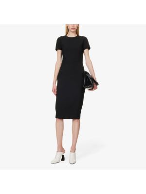 Платье миди с круглым вырезом Victoria Beckham черное