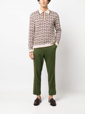 Žakarda polo krekls ar apdruku Gucci brūns