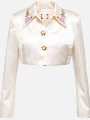 Jedwabna kurtka Miss Sohee biała