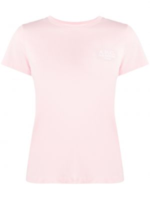 Siuvinėtas marškinėliai A.p.c. rožinė