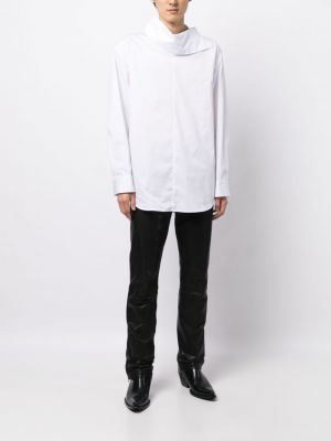 Oversized bavlněná košile System bílá