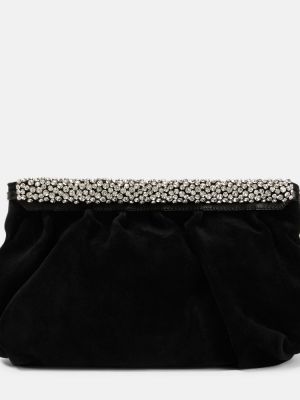 Semišová listová kabelka Isabel Marant čierna