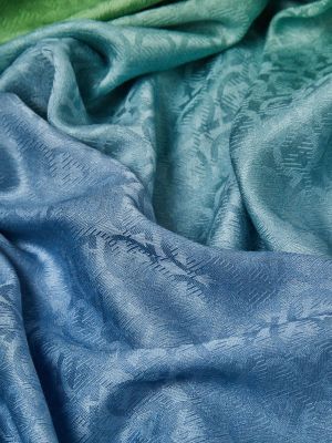 Žakárový šátek Ferragamo modrý