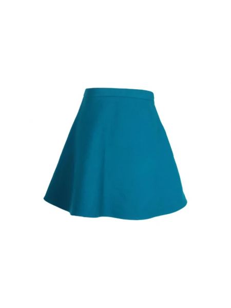 Spódnica wełniana Miu Miu Pre-owned niebieska