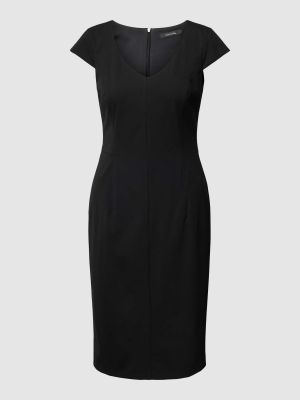 Sukienka midi z dekoltem w serek Comma czarna