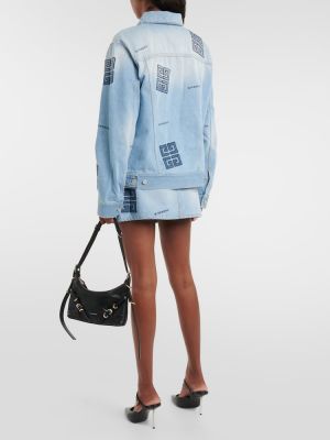 Džínsová bunda s výšivkou Givenchy modrá
