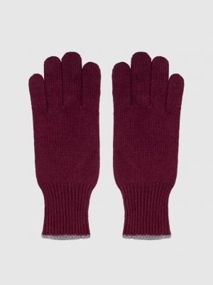 Бордовые перчатки Brunello Cucinelli