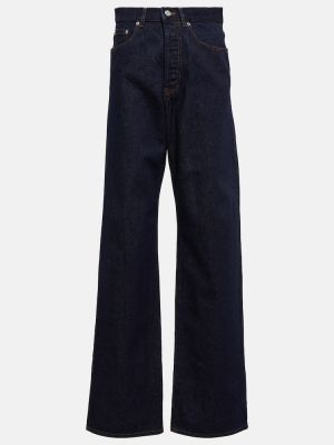 Voľné džínsy s vysokým pásom Dries Van Noten modrá