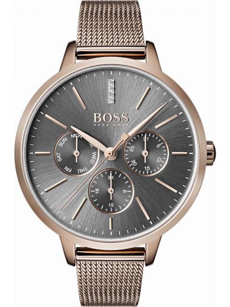 Rožinio aukso laikrodžiai Boss Black