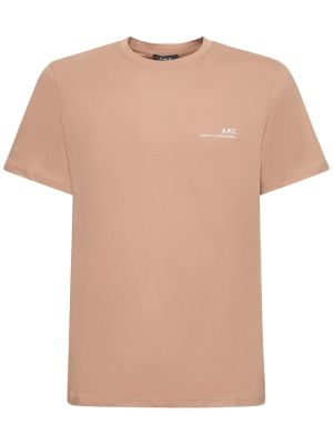Camiseta de algodón de tela jersey A.p.c. beige
