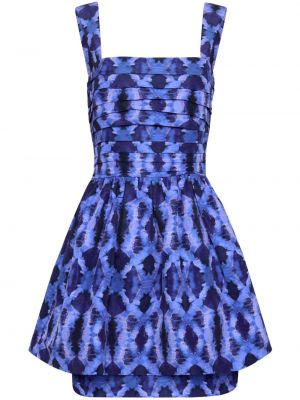 Коктейлна рокля с принт Rebecca Vallance синьо