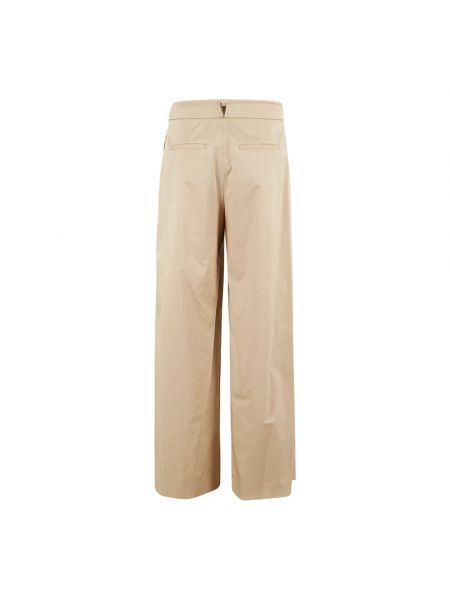 Pantalones anchos de algodón Peserico beige