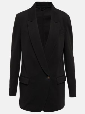 Jersey blazer aus baumwoll Brunello Cucinelli schwarz