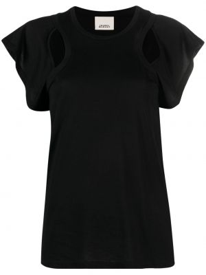 Βαμβακερή μπλούζα Isabel Marant μαύρο