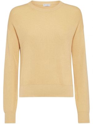 Sweatshirt aus baumwoll Brunello Cucinelli gelb