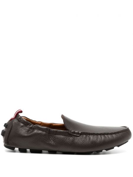 Kožené loafers Bally hnědé