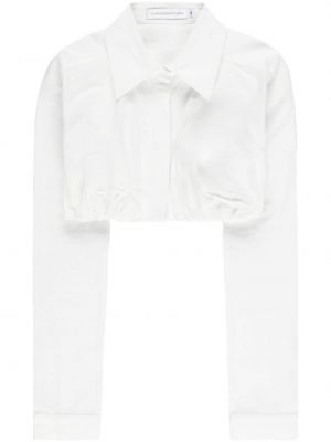 Medvilninė marškiniai Christopher Esber balta