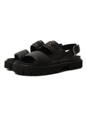 Кожаные сандалии Moschino черные