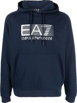 Kapučdžemperis Ea7 Emporio Armani zils