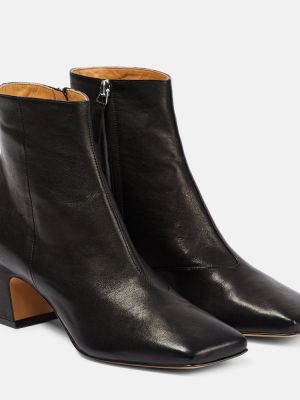 Leder ankle boots Maison Margiela schwarz