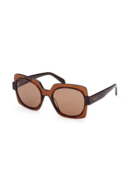 Okulary przeciwsłoneczne Emilio Pucci brązowe