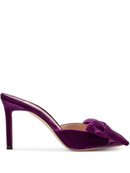Papuci tip mules de catifea Tom Ford violet