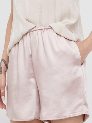 Kratke hlače visoki struk Sisley ružičasta
