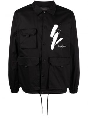 Jacke mit print Yohji Yamamoto schwarz