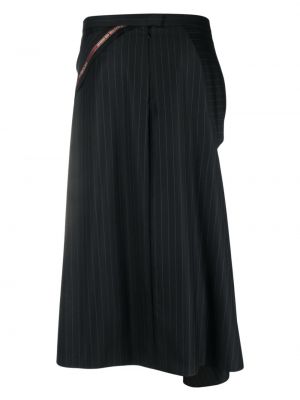 Pruhované midi sukně Litkovskaya černé
