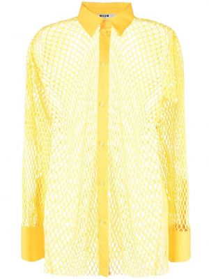 Camicia trasparente Msgm giallo