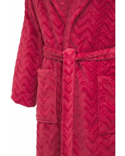 Albornoz de algodón con capucha Missoni Home Collection rojo