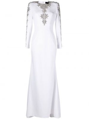 Βραδινό φόρεμα με πετραδάκια Jenny Packham λευκό