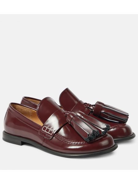 Loafers i läder Jw Anderson vinröd