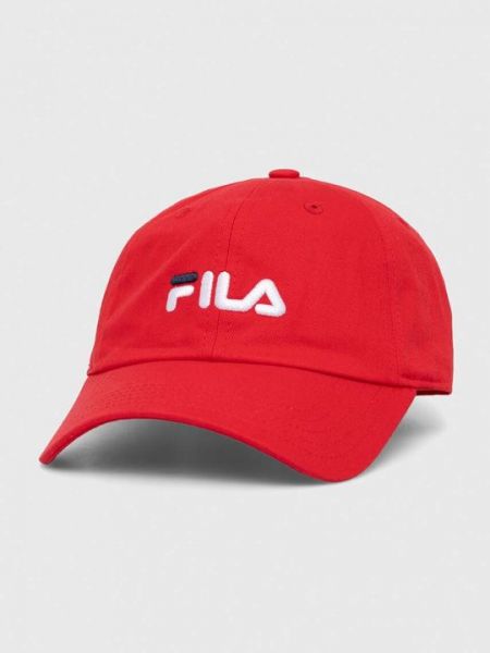 Хлопковая кепка Fila красная