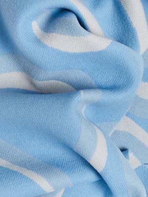 Sciarpa di lana di seta di cachemire Loewe blu