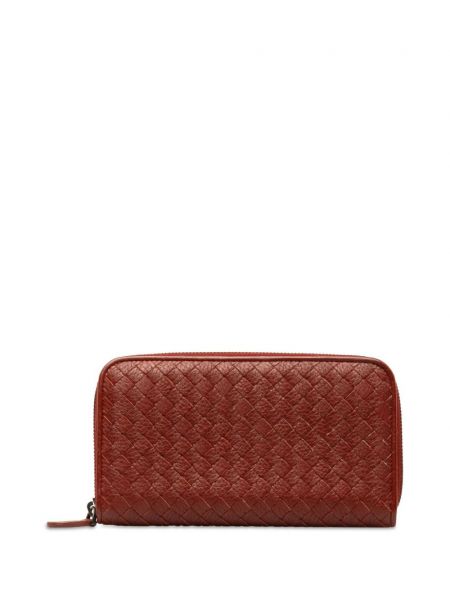 Peňaženka na zips Bottega Veneta Pre-owned červená