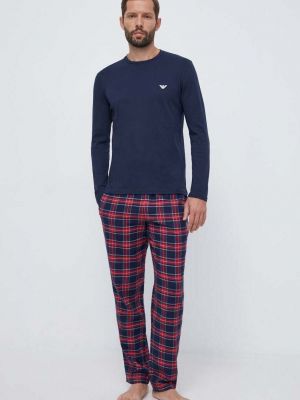Pamučna pidžama s printom Emporio Armani Underwear