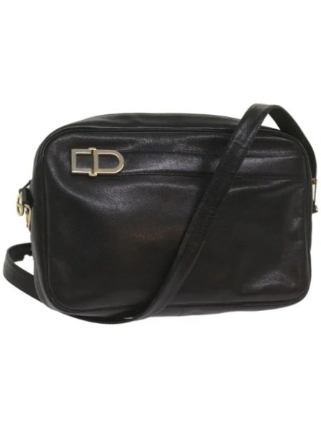 Retro leder schultertasche mit taschen Dior Vintage schwarz