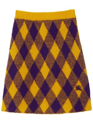 Dzianinowa spódnica w kratkę z wzorem argyle Burberry