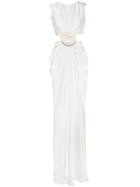 Φλοράλ μάξι φόρεμα Ana Radu λευκό