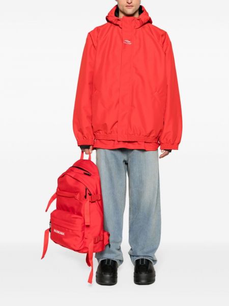 Skijacke mit kapuze mit print Balenciaga rot