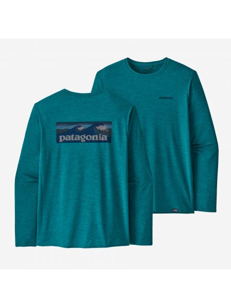 Рубашка с принтом с длинным рукавом Patagonia синяя