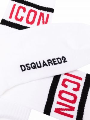 Socken mit stickerei Dsquared2 weiß