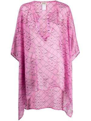 Tunică de mătase cu imagine Zadig&voltaire roz