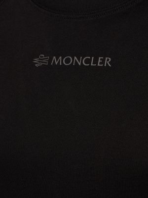 Памучна тениска Moncler черно