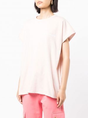 Tričko s potiskem Balmain růžové
