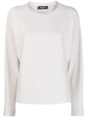 Pull col rond Fabiana Filippi gris