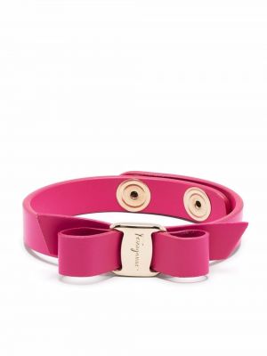 Lær bue armbånd Salvatore Ferragamo rosa