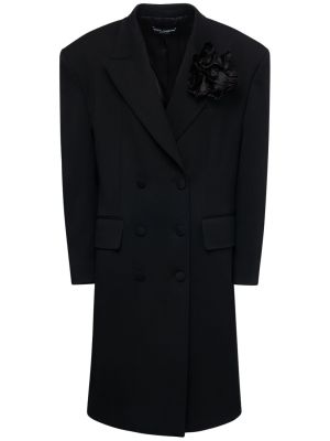 Oversized παλτό Dolce & Gabbana μαύρο
