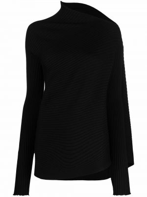 Jersey de lana merino de tela jersey asimétrico Marques'almeida negro